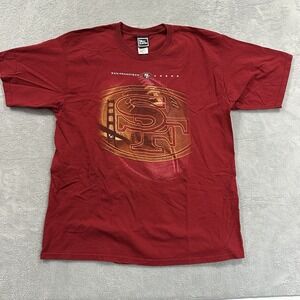 Vintage San Francisco 49ers T Shirt Men's XL Pro Player Short Sleeve Helmet